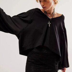 Free People Kathy Tee Black Small